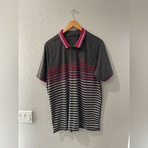 G/Fore‎ G4 Golf Variegated Raglan Striped Polo Size XL